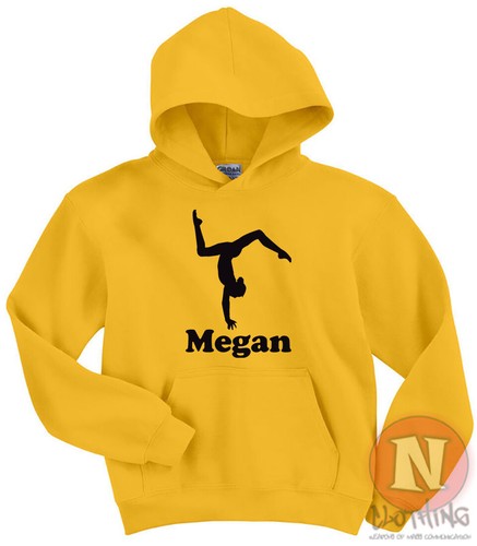 Gymnastics personalised hoodie kids Adults top gymnast gym Hoody add your name - Picture 11 of 11