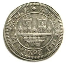 [R1594] Silberabschlag Dukat 1717, Rothenburg, 200 Jahrf. Der Reformation