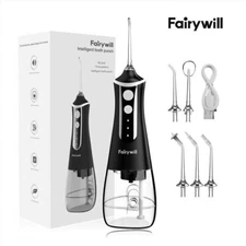 Fairywill Cordless Water Flosser Teeth Cleaner Portable Dental Floss 5 Jet Tips