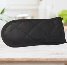 🔥 2PCS Fabric Hot Handle Covers –Solid Black –Heat Resistant, Machine Washable