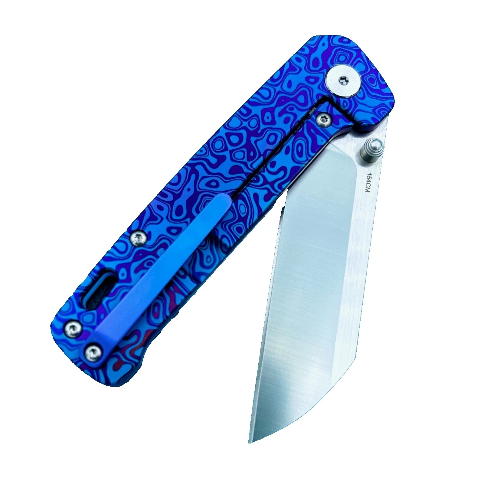 Titanium Handle Frame Right-Handed Collectible Modern Custom & Handmade Folding Knives