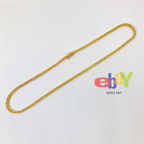 3-4 mm VVS Champagnergelb Moissanit Tenniskette 925 silberne Pässe 🙂 Tester - Bild 8 von 20
