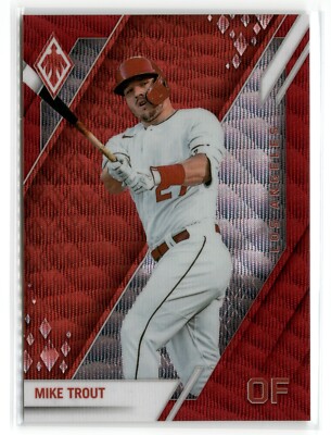 2022 Panini Chronicles Phoenix Ruby Wave Mike Trout #20 Los Angeles Angels /199