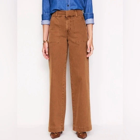 BODEN Wide Leg Cargo Pant in Gingerbread Relaxed Trouser Casual High Waist