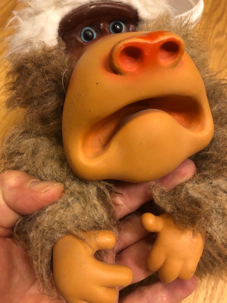 VTG 1977 GUND Baboon Rubber Face Gorilla Ape Monkey Plush 12