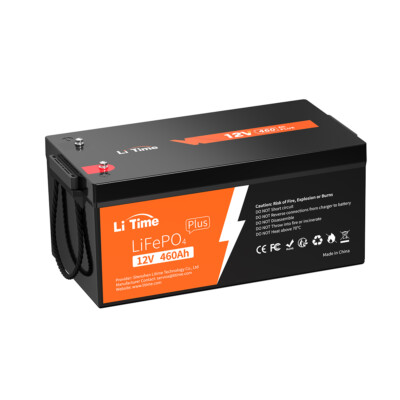 LiTime 12V 460Ah LiFePO4 Lithium Battery 250A BMS for Solar RV Off grid Cabin