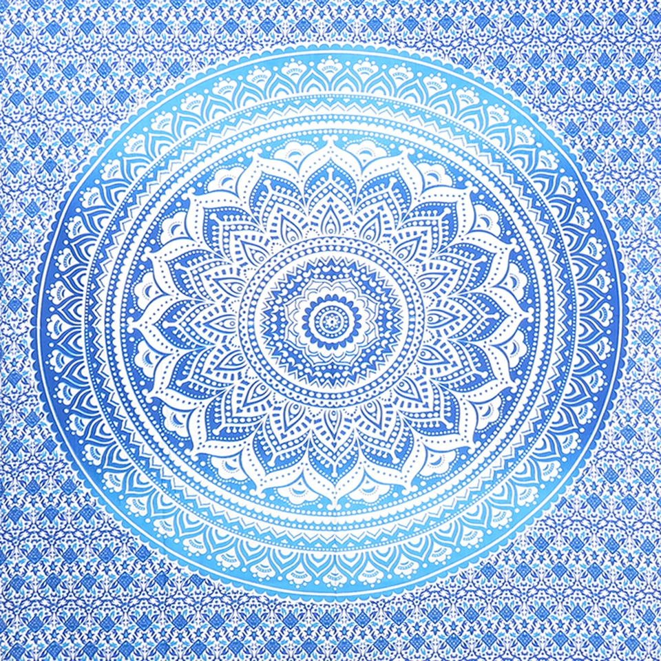 Colcha para decoração de dormitório étnico indiano boêmio tapeçaria mandala hippie pendurada na parede - Imagem 4 de 4
