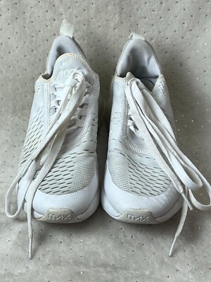Nike Air Max 270 (GS) Triple White Silver Shoes 943345-103  display picture 1