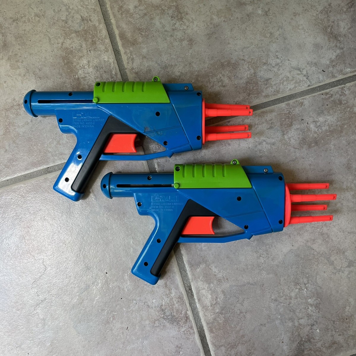 Vintage Nerf 4 Shot 1998 Larami Limited Revolver Gun 4532-0 | Set