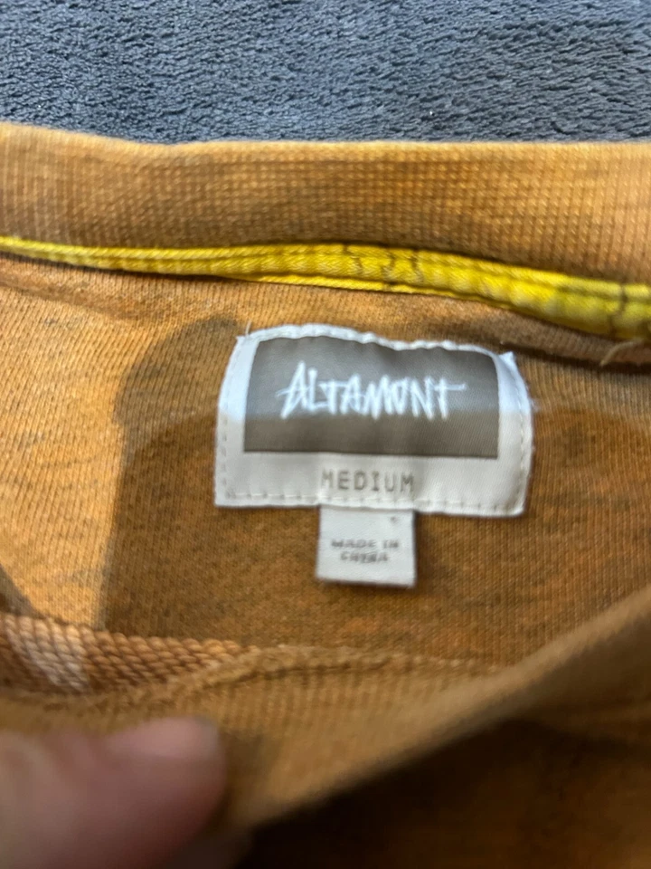 Altamont Men’s Mustard Yellow Jumper Sweatshirt Medium (Free P+P) - Image 2 of 4