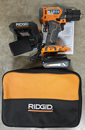 RIDGID 18V Cordless 1/2" Drill Driver w/ 2.0aH Battery & Charger Model# R86001 - Picture 2 of 2