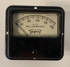 Triplett Electrical Instruments Model No. 336 AC Milliamperes Gauge Not Tested
