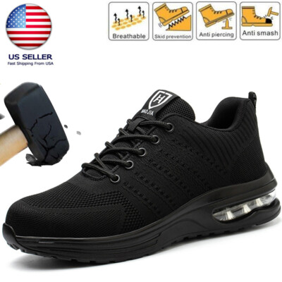 Botas De Trabajo Para Hombre Mens Safety Shoes Steel Toe Work Sneakers Lightweig