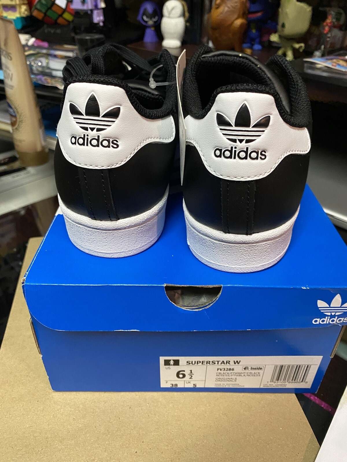 Size 6.5 - adidas Superstar Black White - FV3286 for sale online | eBay