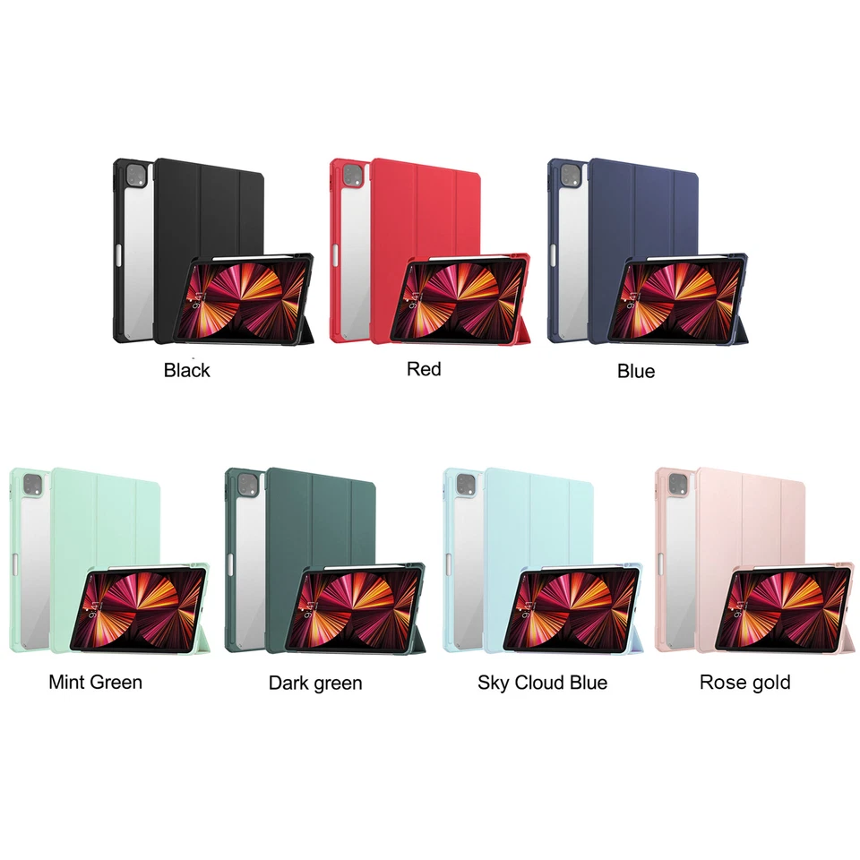 Hybrid Case for iPad Pro 11 in Slim Stand Clear Back Shell Cover Auto Wake Sleep - Image 2 of 4