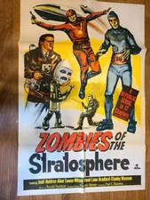 ZOMBIES OF THE STRATOSPHERE 1 SHEET 1952 LEONARD NEMOY