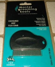 Master Grooming Tools Grip Flea Combs — Ergonomic Combs for Removing Fleas new
