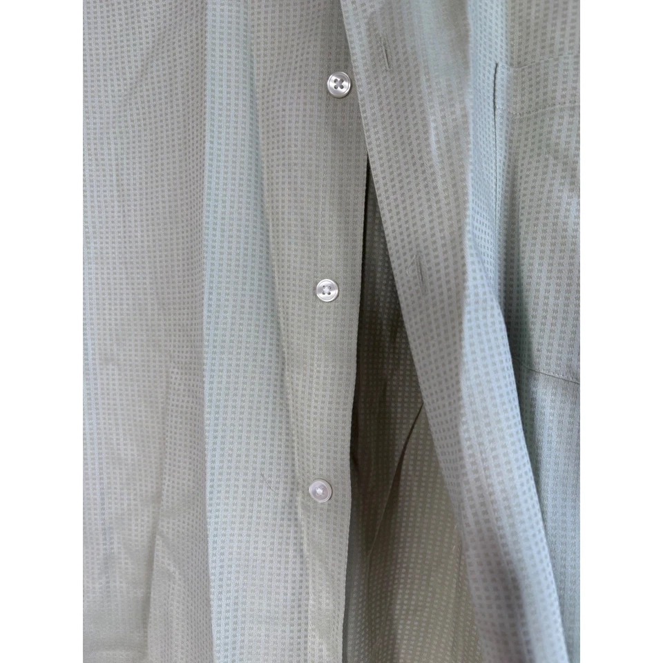 Camisa de vestir Geoffrey Beene ajustada sin arrugas para hombre 17 1/2 34/35 beige Foto 3 de 4