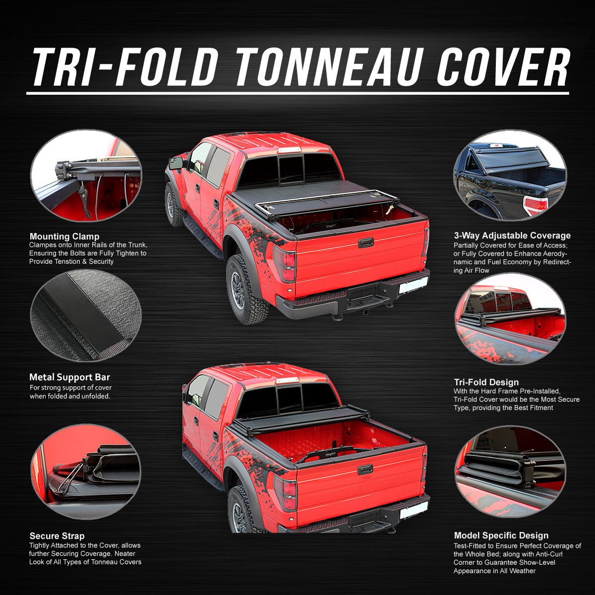 RAM Officially Licensed RAM 1500 Soft Tri-Fold Tonneau Cover R134398