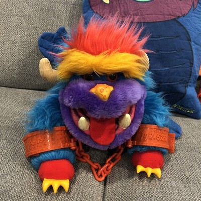 1986 Amtoy My Pet Monster Yaplet Puppet with Cuffs and Pillow