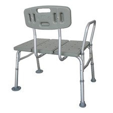 US Medical Shower Chair Height Adjustable Transfer Bath Tub Seat Back  Handle