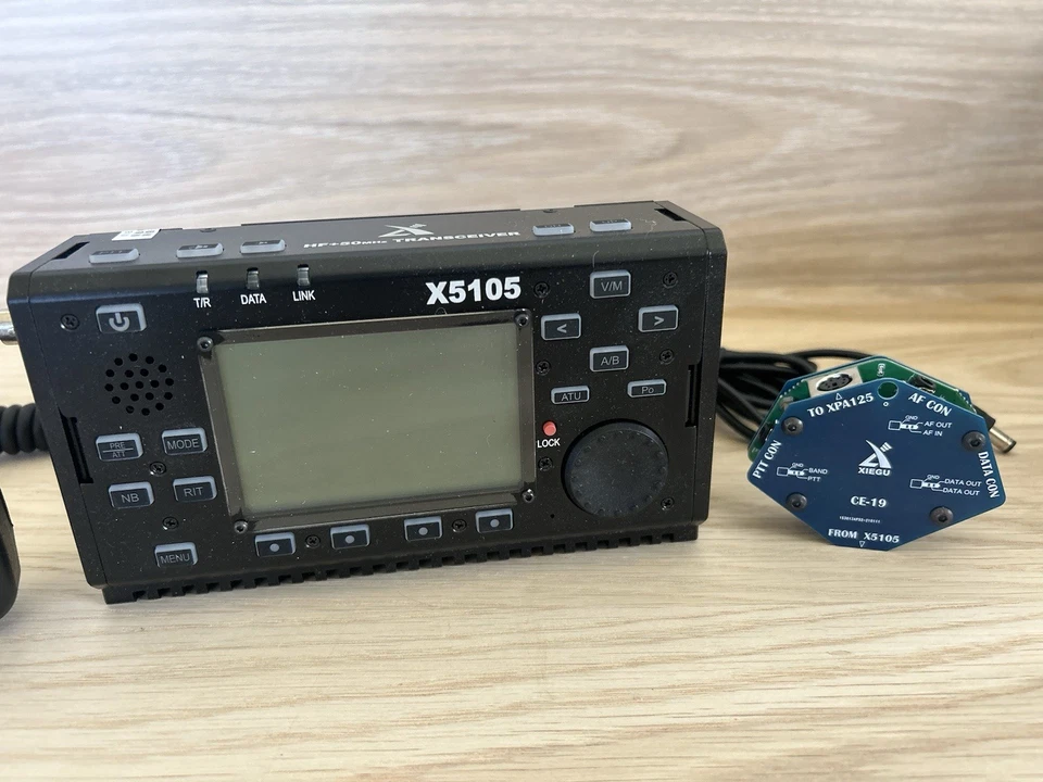 Transceptor Xiegu X5105 SSB CW AM FM RTTY PSK + Micrófono Altavoz PTT + Tarjeta CE19 Foto 3 de 4