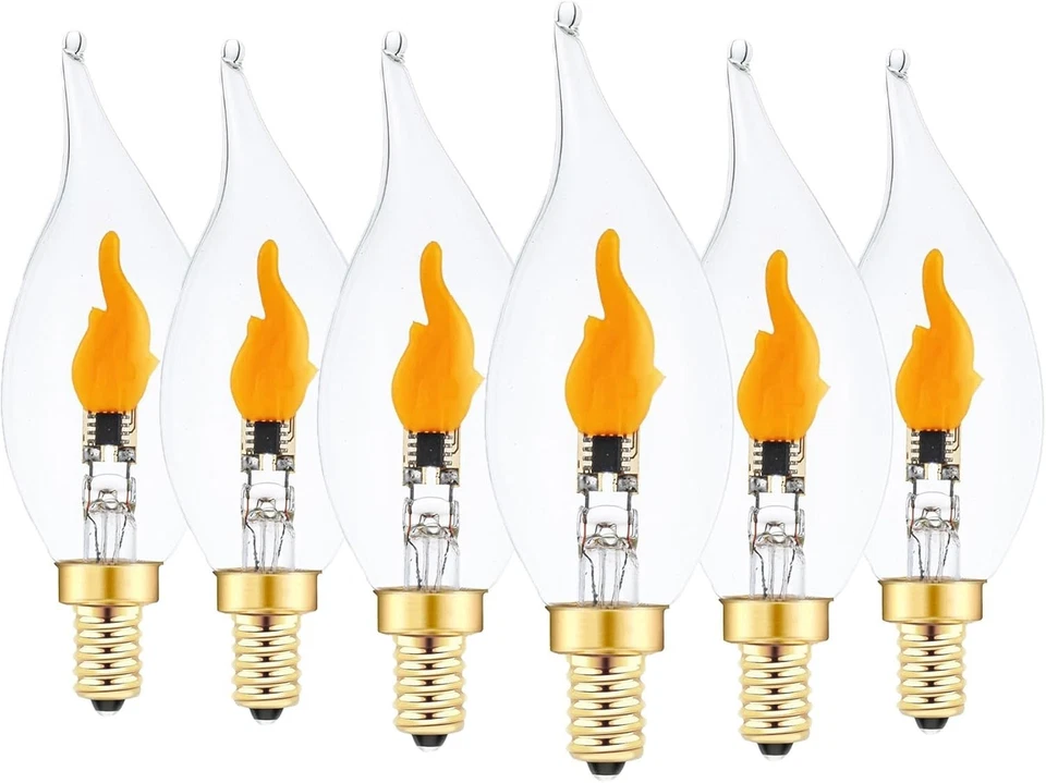 Flickering Flame Light Bulbs, E12 LED Flicker Cand - Image 3 of 4