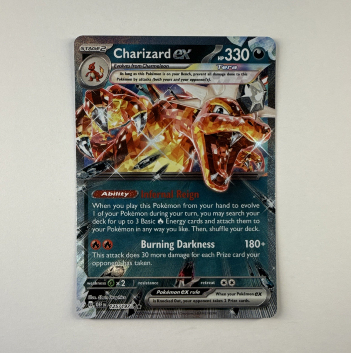 Pokémon Charizard ex 125/197 Sv: Scarlet & Violet Holo EX 330 HP