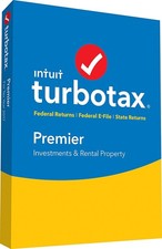 TurboTax Premier 2017 Investments Rental Win/Mac CD Full Updates 1 Expert