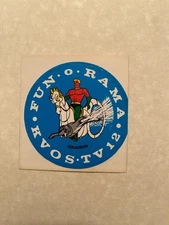 1960s rare 3" sticker fun-o-rama Aquaman