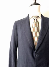 Vintage Brooks Brothers Golden Fleece Suit Jacket 38R 3-2 Roll Charcoal Wool USA