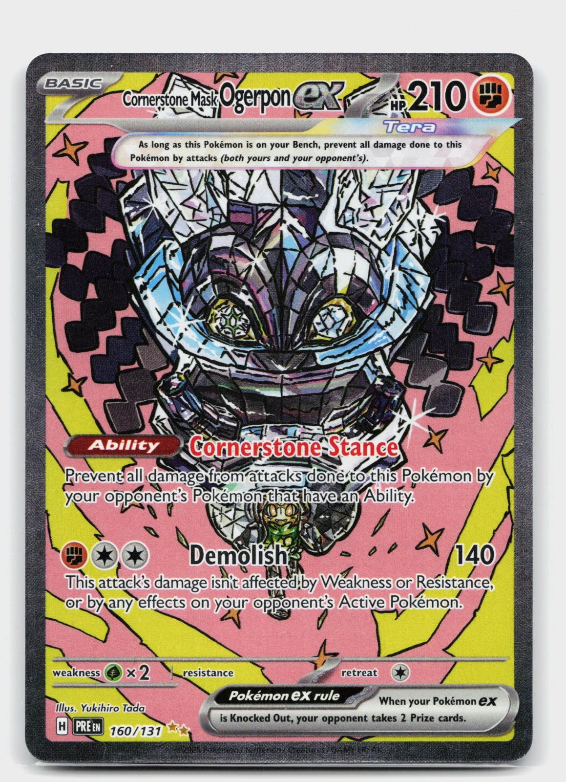 Cornerstone Mask Ogerpon ex 160/131 Prismatic Evolutions Pokemon NM/M