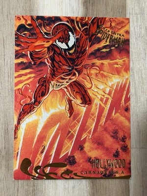 Awesome 1995 Marvel Fleer Ultra Spider-Man #140 Hollywood Carnage Exe
