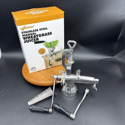 Weston Wheat Grass Juicer Manual Extraction Heavy-Duty Stainless Steel 36-3801-W