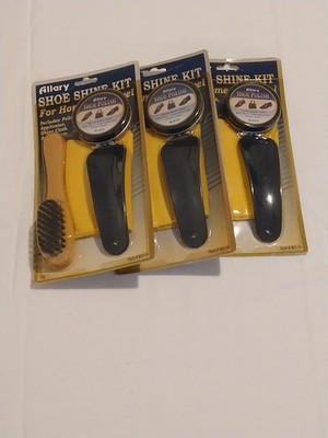 (1)Allary Shoe Shine Travel Kit With Shoe Polish & Brush