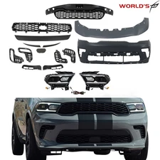 Headlighs&Front Bumper&Grille Assembly W/Radar Holes For 2014-2020 Dodge Durango