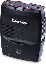 Cyberpower CPS175SURC1 175W Mobile Power Inverter with 2.1A USB Charger - Slim L