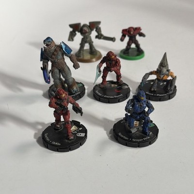 Lot Of 5 2007 Halo Action Clix Wizkids Microsoft Master Chief Grunt
