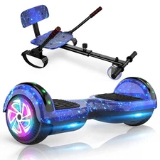 Electric Hoverboard & Hoverkart GO Kart Self-Balance Scooter Bluetooth Music LED