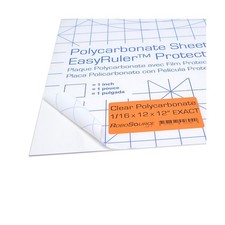 Polycarbonate Clear Plastic Sheet 12" X 12" X 0.0625" 1/16" Exact with Easy...