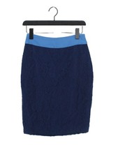 Versace Women's Midi Skirt W 26 in Blue Cotton