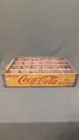 Vintage 1965 Coca Cola Yellow Wood Soda Crate. 18" x 12". Chattanooga TN.