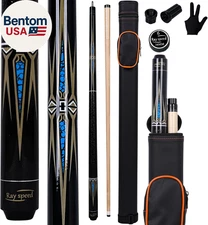 Pool Cue Stick Low Deflection Shaft Billiard Cue Stick with Hard Case 19-20 Oz P