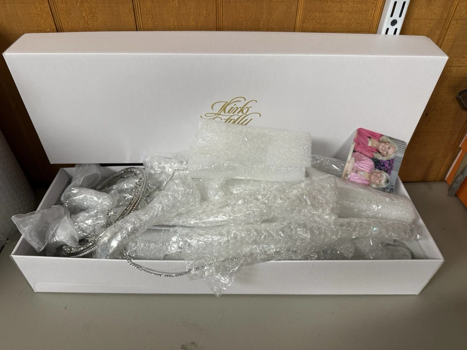 Carillón de viento Kirks Folly Diamond Dream Crystal tono plateado NUEVO Foto 4 de 4