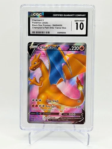 CGC 10 GEM MINT Charizard V SWSH050 Holo Champions Path ETB Star Promo Pokemon