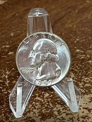 1957 Washington AU+  Quarter U.S. Coin 25 Cents High Grade  # RJ78