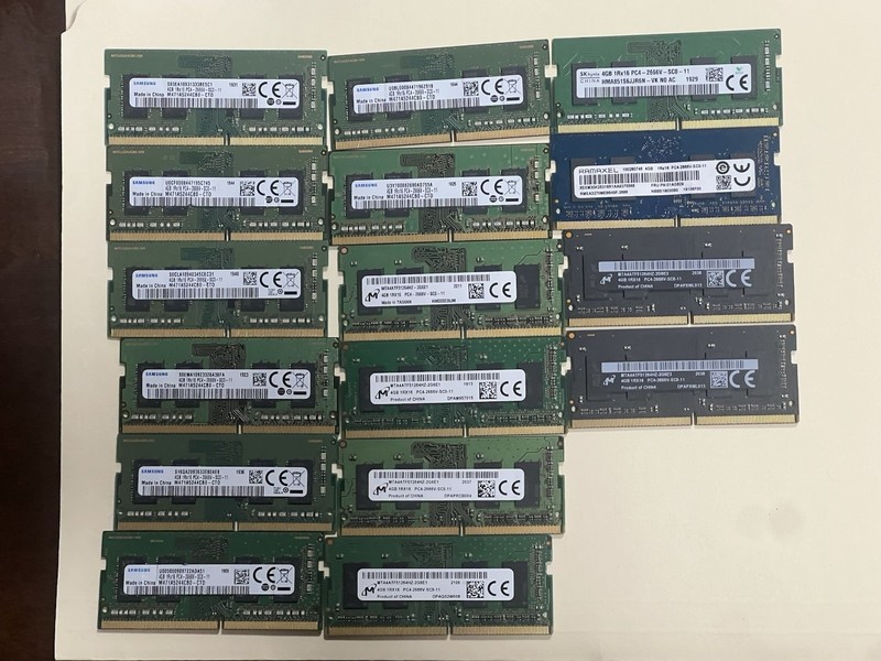 4GB 1Ax16 PC4 - 2666V - SCO- 11             (lot Of #16)