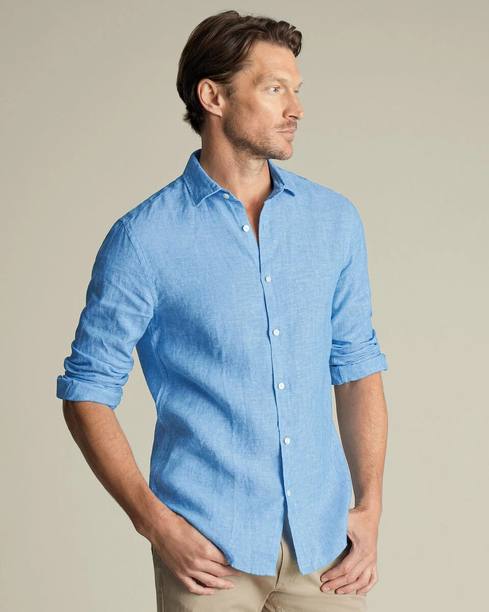 ⭐CLEARANCE⭐️CHARLES TYRWHITT PURE LINEN LONG SLEEVE SHIRT, OCEAN & SKY BLUE, NEW
Opens in a new wind