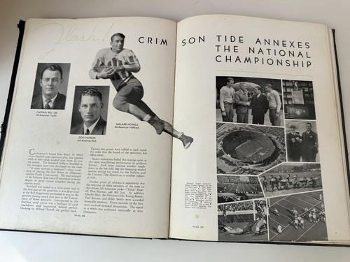 1935 University of Alabama Yearbook Championship Year Bear Bryant Corolla - Imagen 10 de 16