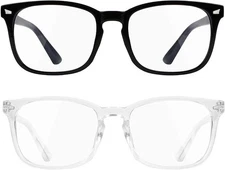 Blue Light Blocking Glasses, 2 Pack Blue Light Glasses Men, Blue Light Glasse...